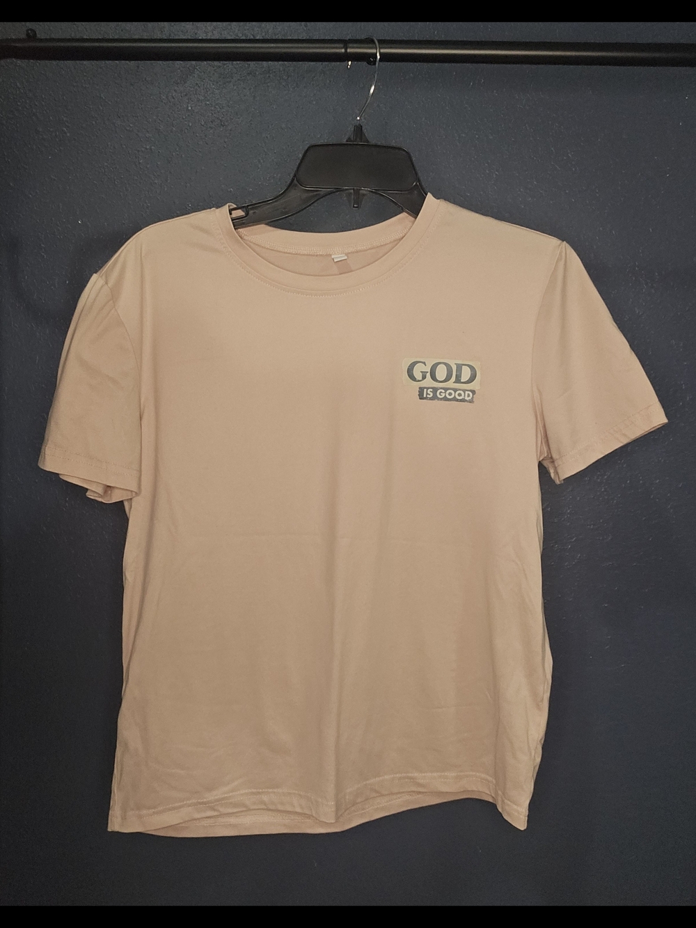 God Is Good Women's Crew Neck Tee - Light Pink